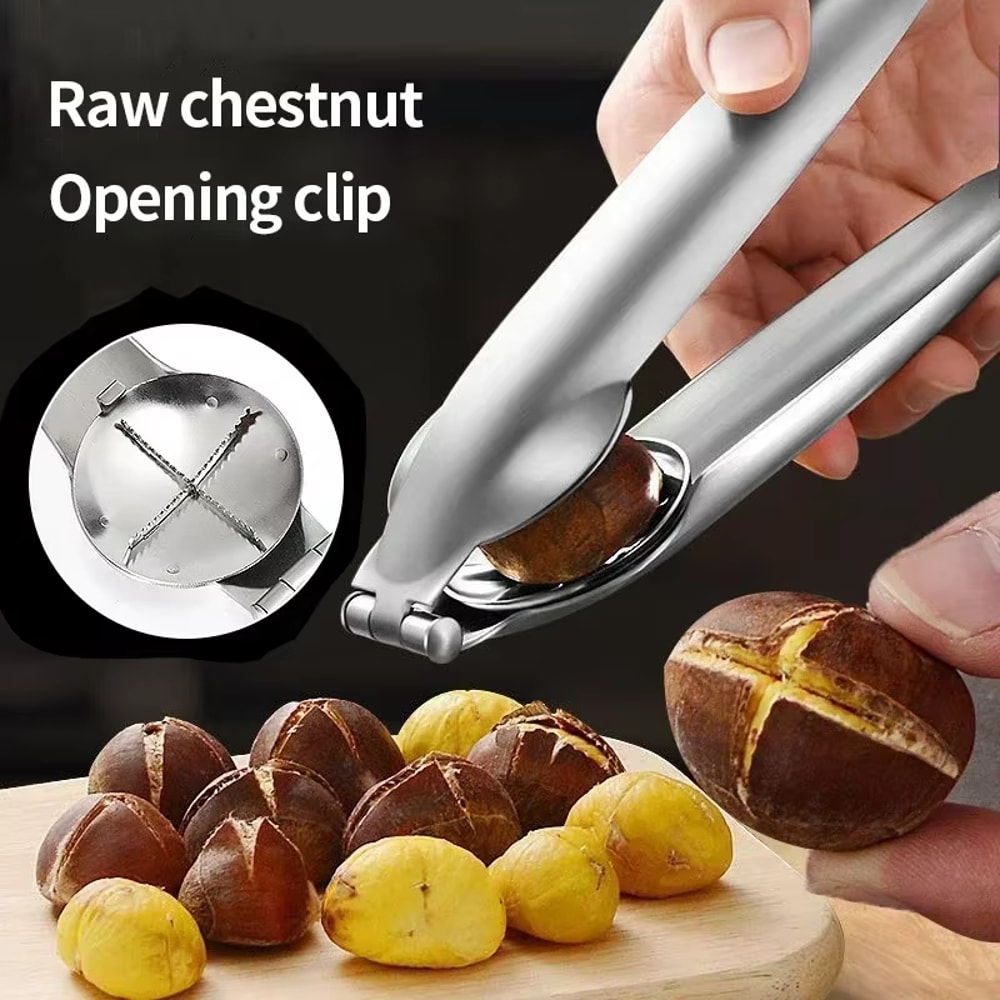 Chestnut Cracker & Nut Opener Stainless Steel Kitchen Tool