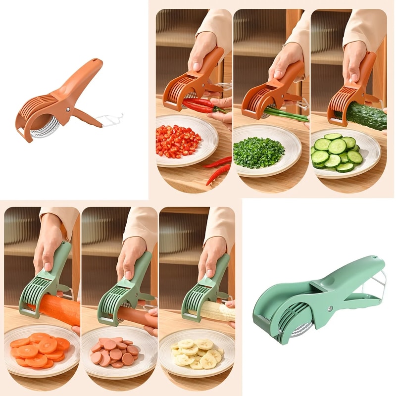 Multifunctional Vegetable & Fruit Slicer with Adjustable Blades Carrots, Cucumbers, Tomatoes