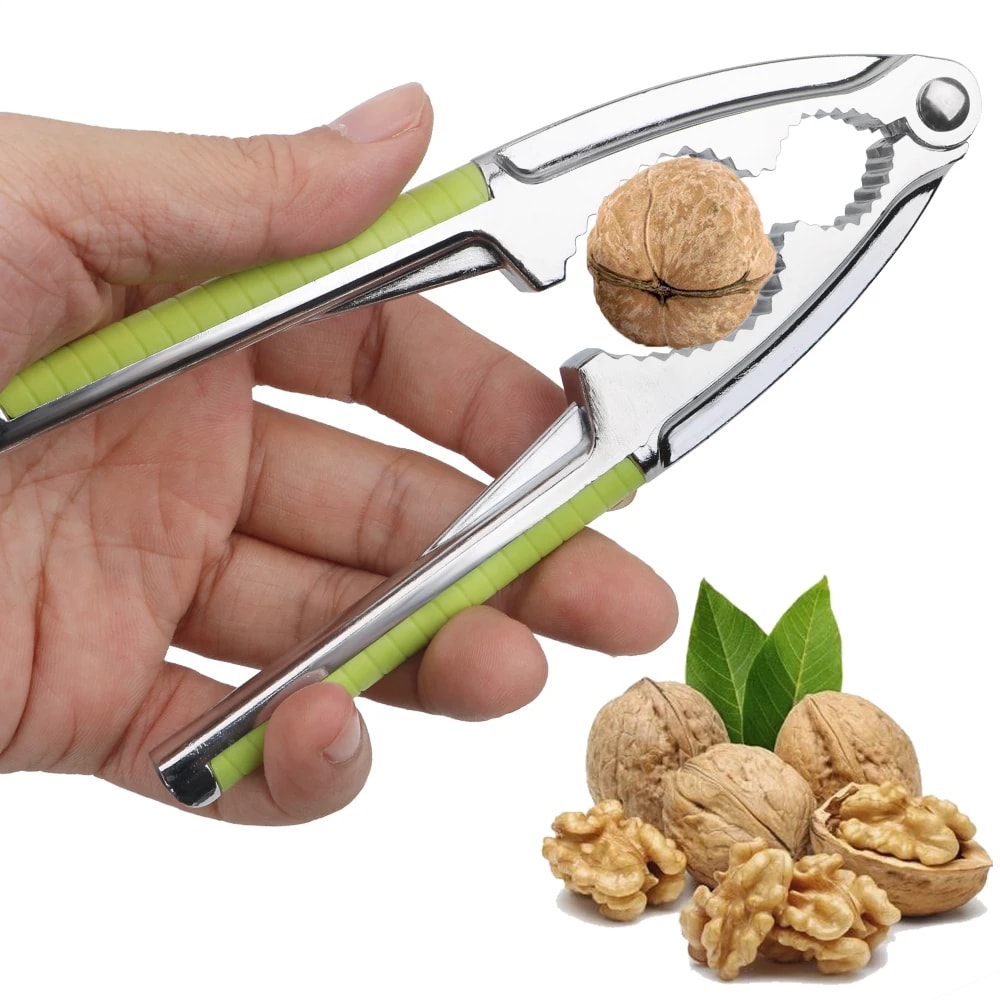 Premium Stainless Steel Nut Cracker Quick & Easy Walnut, Pecan & Hazelnut Plier Tool