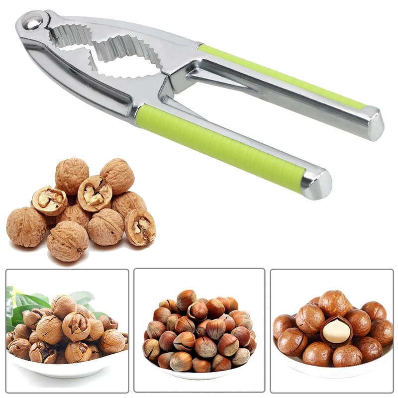 Premium Stainless Steel Nut Cracker Quick & Easy Walnut, Pecan & Hazelnut Plier Tool