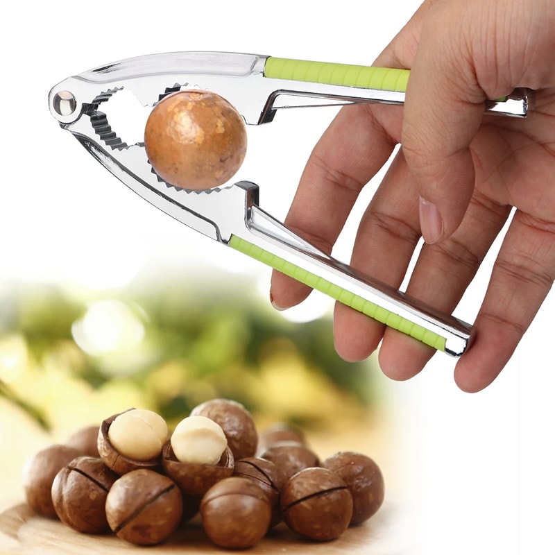 Premium Stainless Steel Nut Cracker Quick & Easy Walnut, Pecan & Hazelnut Plier Tool
