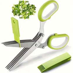 premium multi layer stainless steel kitchen scissors herb & veggie shredder shears