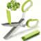 Premium Multi Layer Stainless Steel Kitchen Scissors Herb & Veggie Shredder Shears