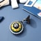 Compact Car & Boat Dashboard Compass with Suction Mount
