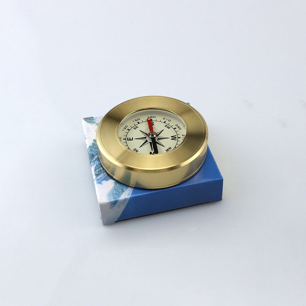 Vintage Pocket Direction Finder Solid Brass Nautical Compass for Outdoor Adventure