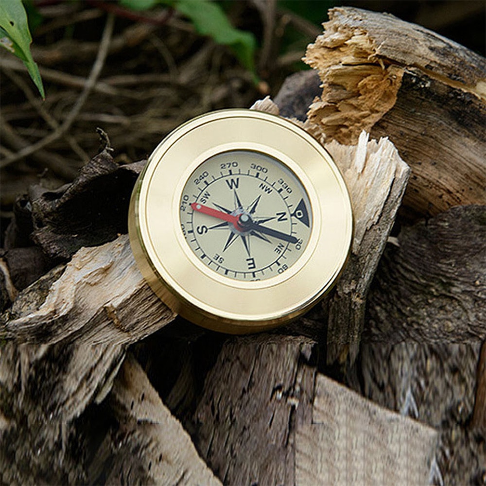 Vintage Pocket Direction Finder Solid Brass Nautical Compass for Outdoor Adventure