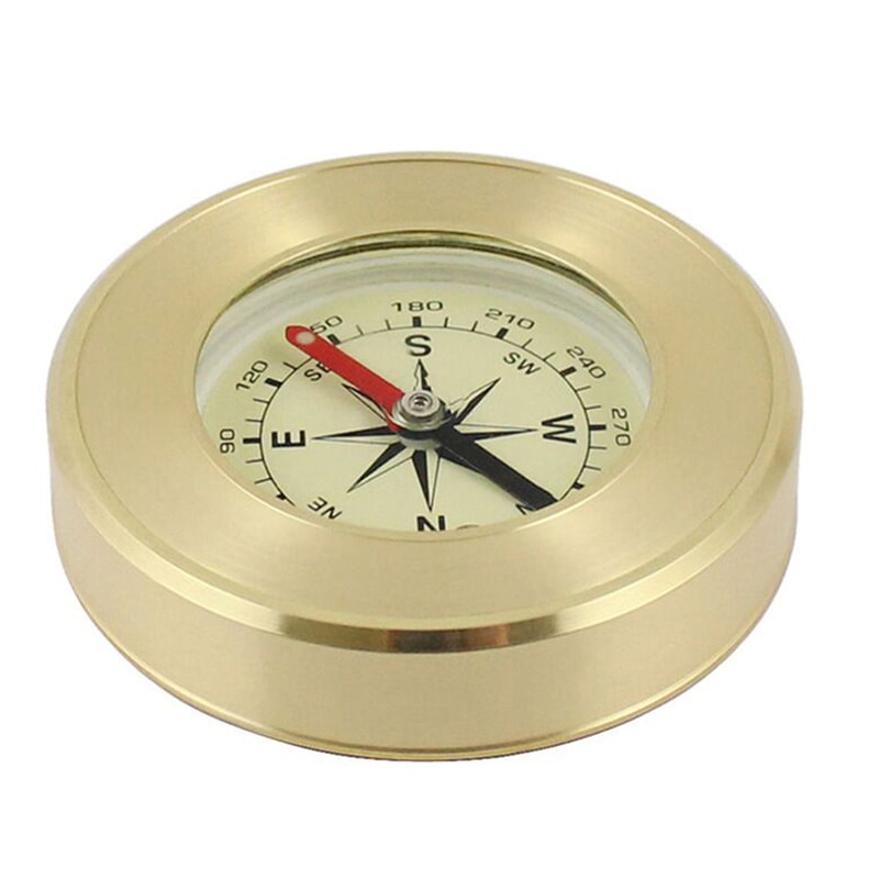 Vintage Pocket Direction Finder Solid Brass Nautical Compass for Outdoor Adventure
