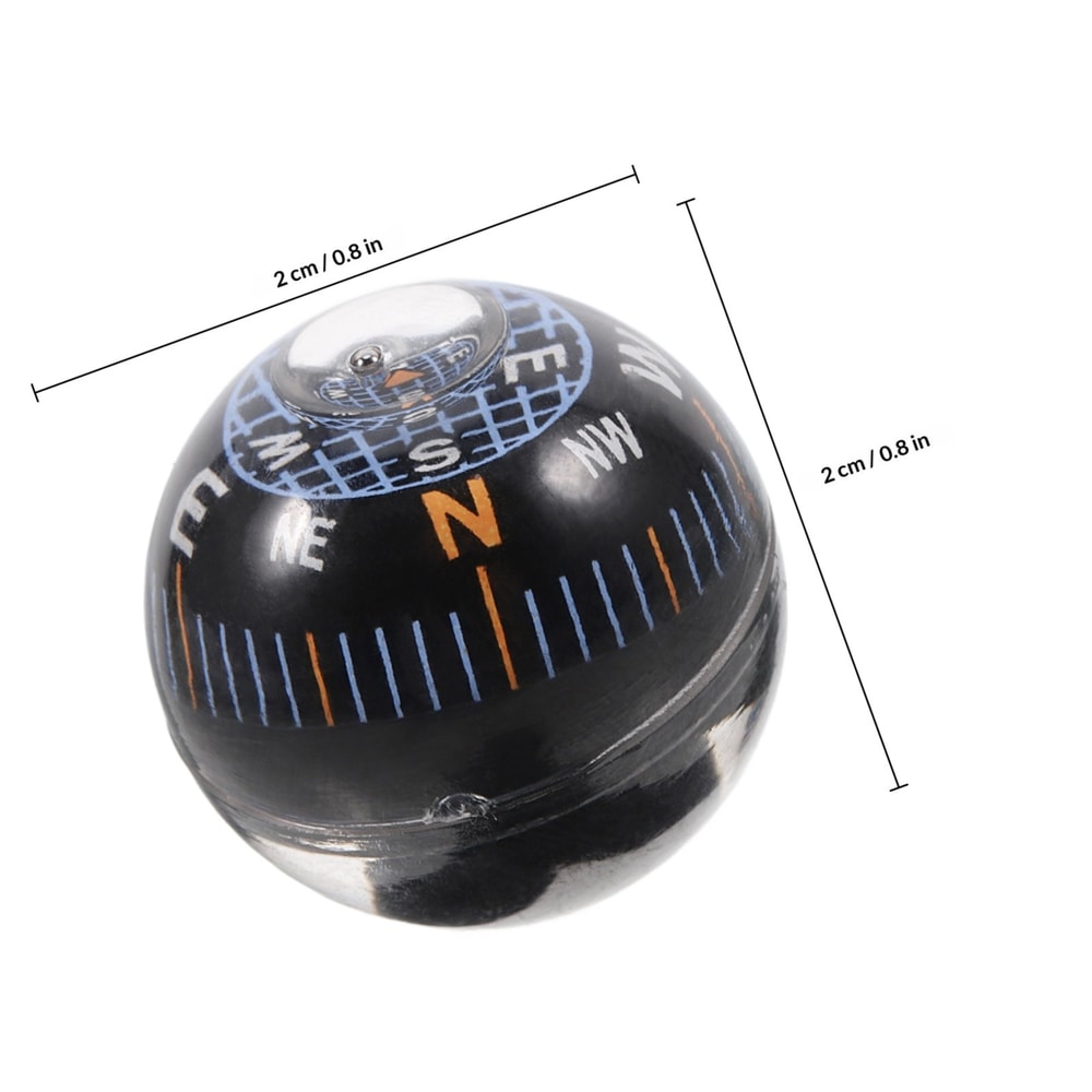 Black Mini Car Dashboard Compass Outdoor Navigation for Motorcycle & Hiking