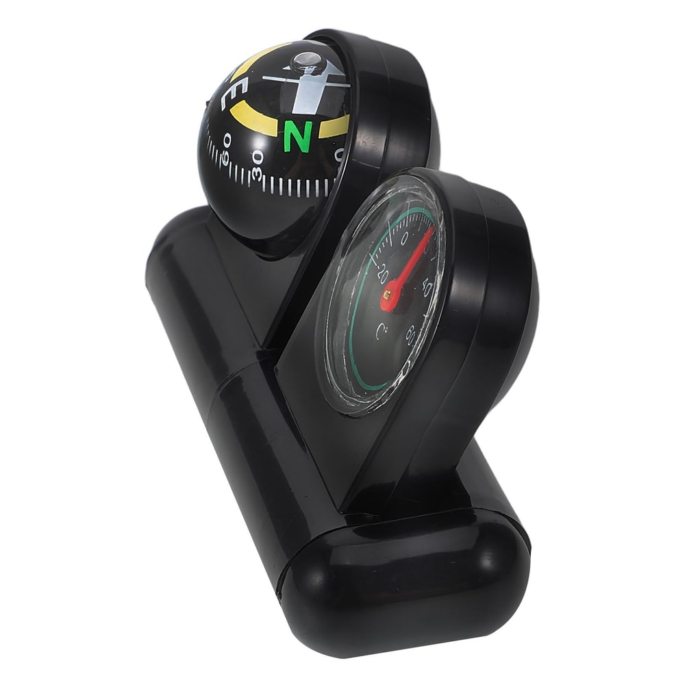 Premium Car Dashboard Compass Thermometer Navigation Ball Gauge 0