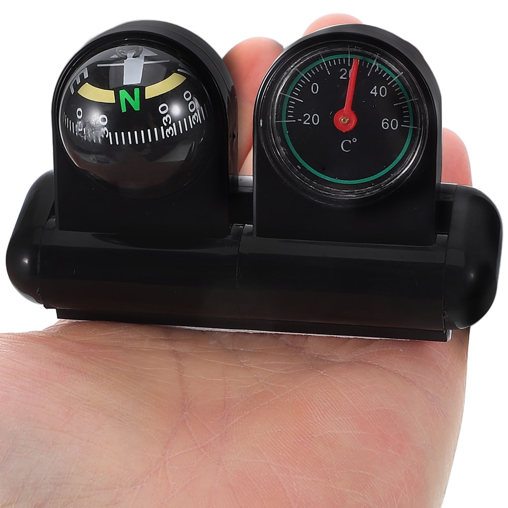 Premium Car Dashboard Compass Thermometer Navigation Ball Gauge 3