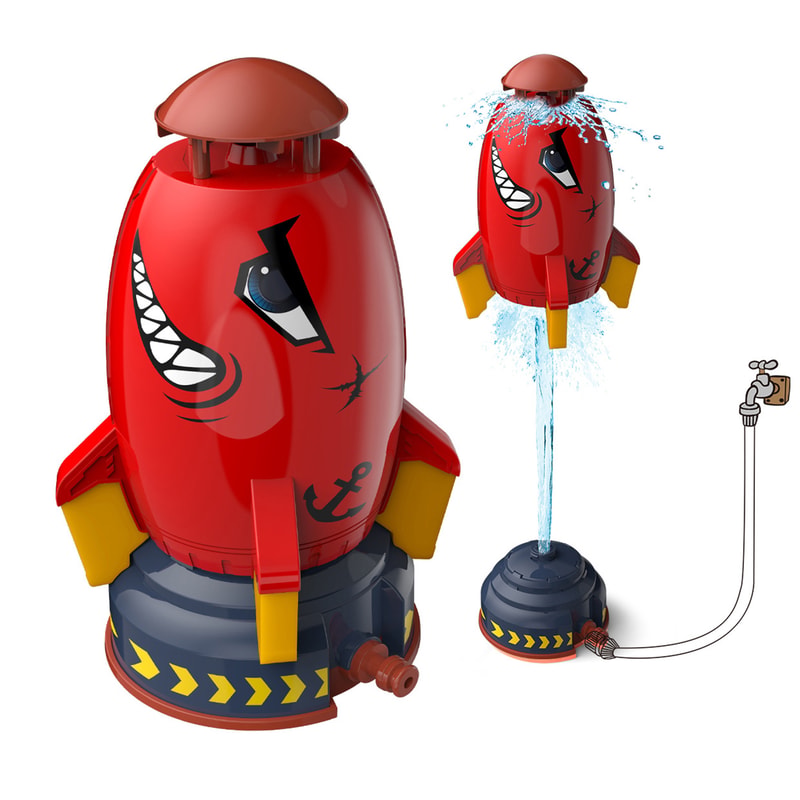 Outdoor Water Rocket Launcher Toy For Kids Garden Fun Sprinkler 4