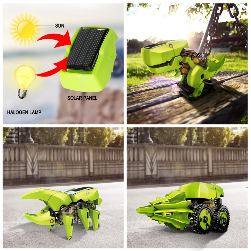 Solar Robot Dinosaur Kit for Kids Learning Toy