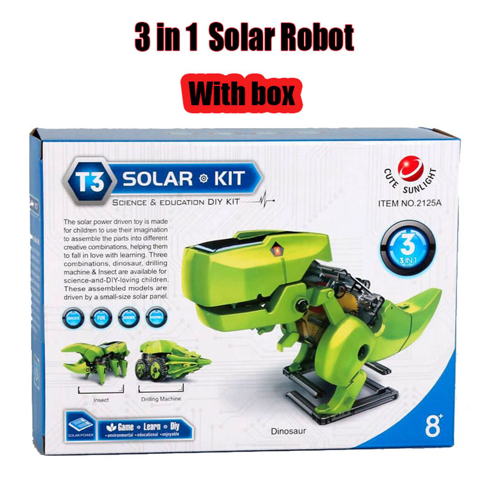 Solar Robot Dinosaur Kit for Kids Learning Toy