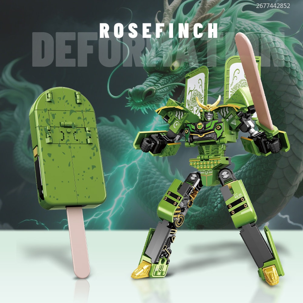 Magnetic Transforming Robot Toy Ice Cream Warrior Action Figure For Kids Educational Kids Robot Gif 1