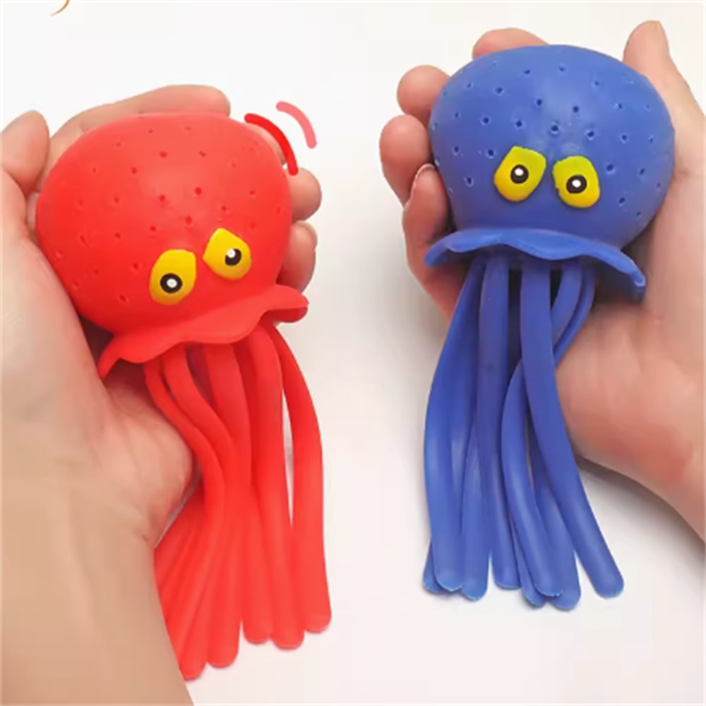 Interactive Octopus Kids Bath Toy Squeeze & Spray Water Play Toy for Bathtub, Pool & Summer Gifts