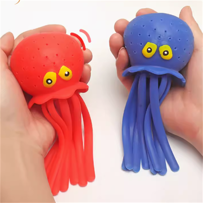 Interactive Octopus Kids Bath Toy Squeeze & Spray Water Play Toy for Bathtub, Pool & Summer Gifts
