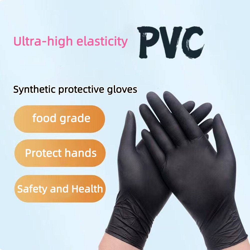 Black Disposable Gloves Latex Free For Food Prep Medical And Cleaning 1