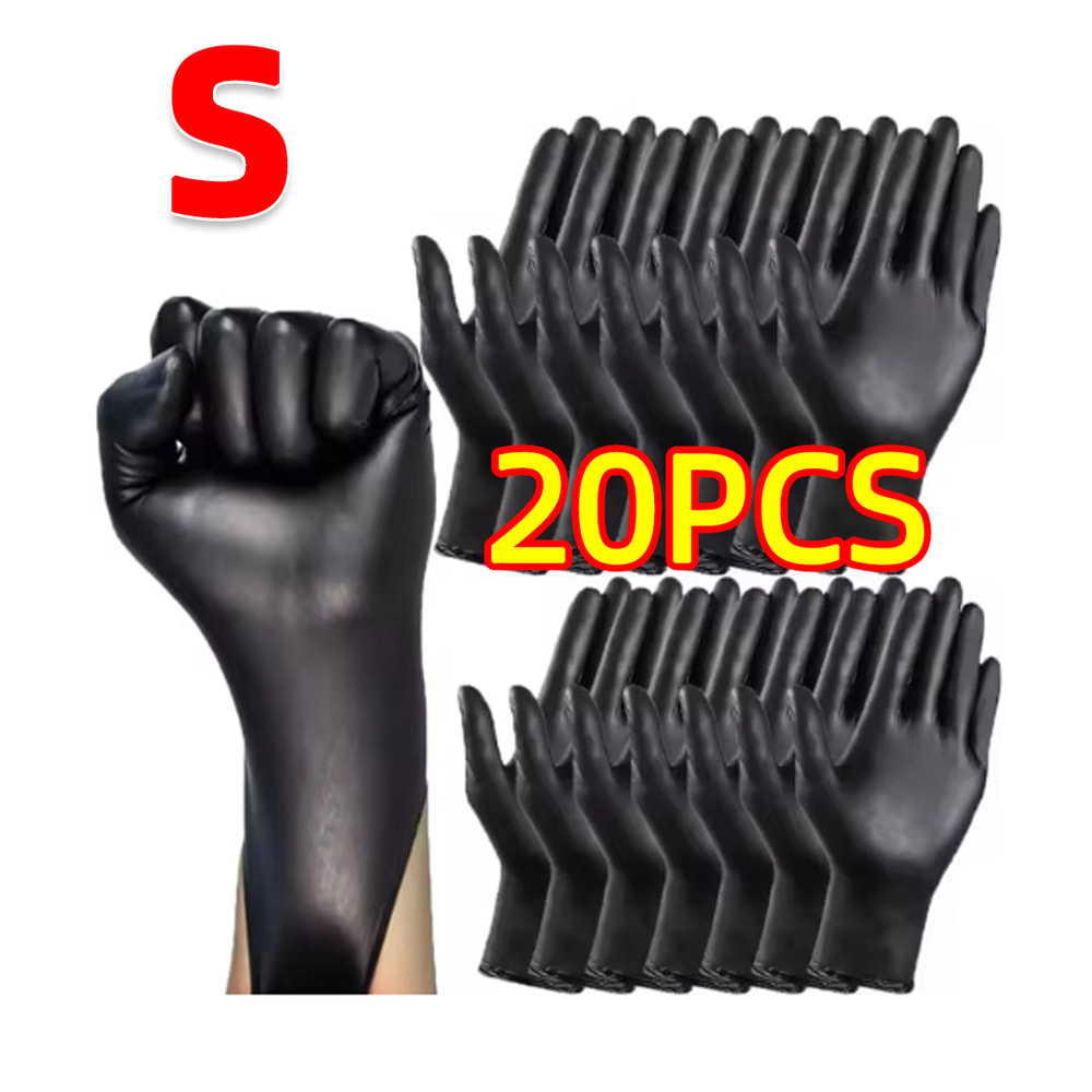 Black Disposable Gloves Latex Free For Food Prep Medical And Cleaning 6