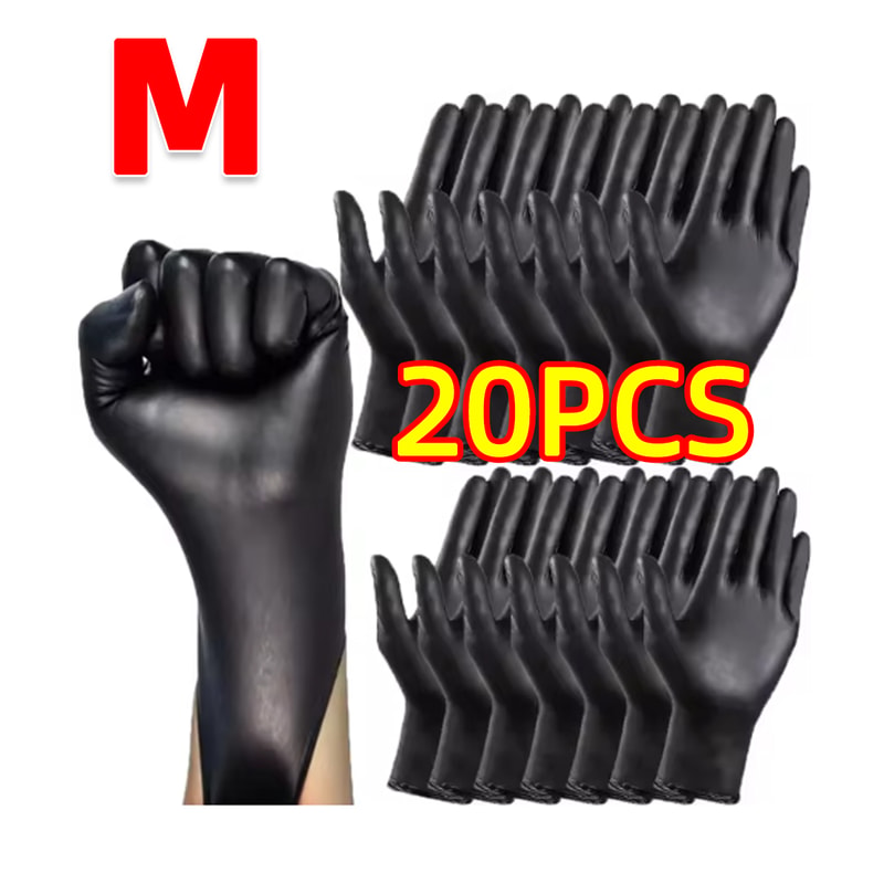 Black Disposable Gloves Latex Free For Food Prep Medical And Cleaning 7