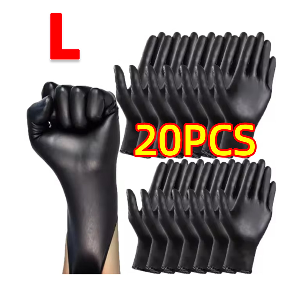 Black Disposable Gloves Latex Free For Food Prep Medical And Cleaning 8