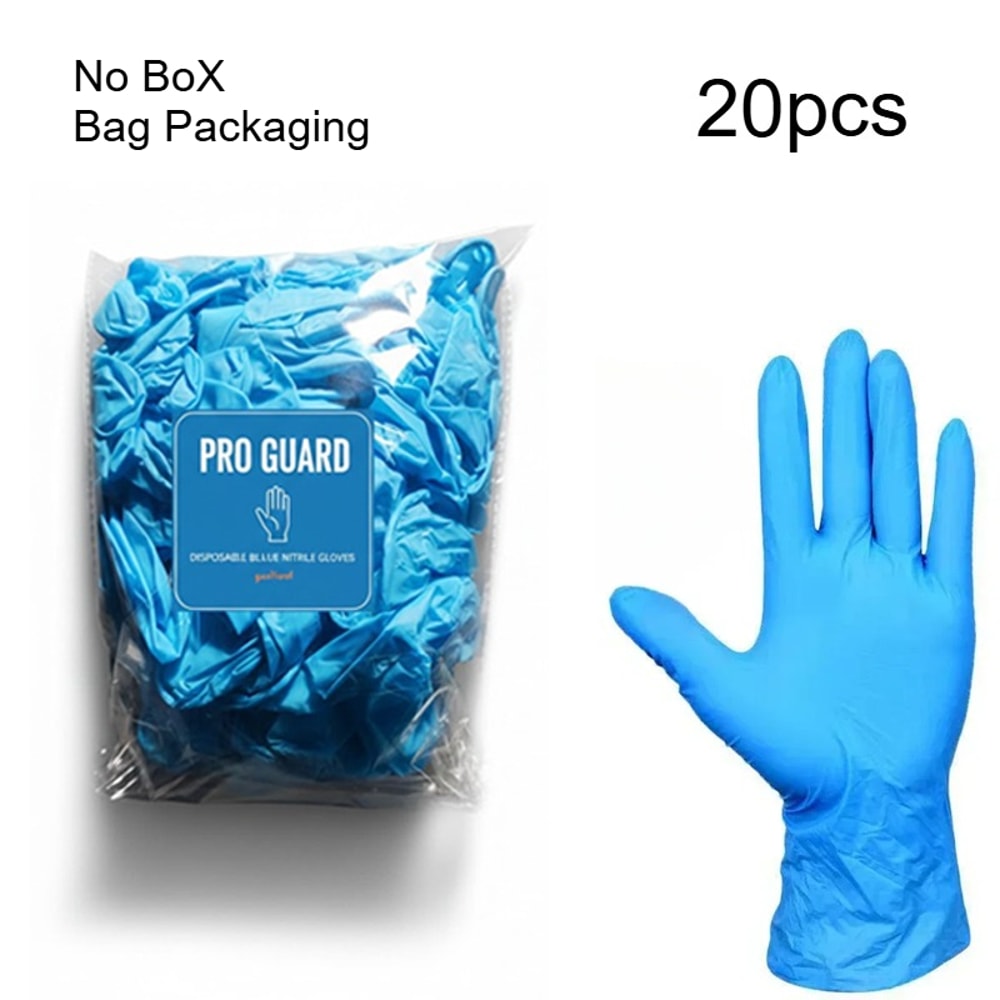 Blue Nitrile Gloves Powder Free Latex Free Disposable Grip Gloves 7