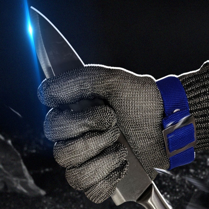 Stainless Steel Cut Resistant Gloves for Butcher, Kitchen & Garden Safety