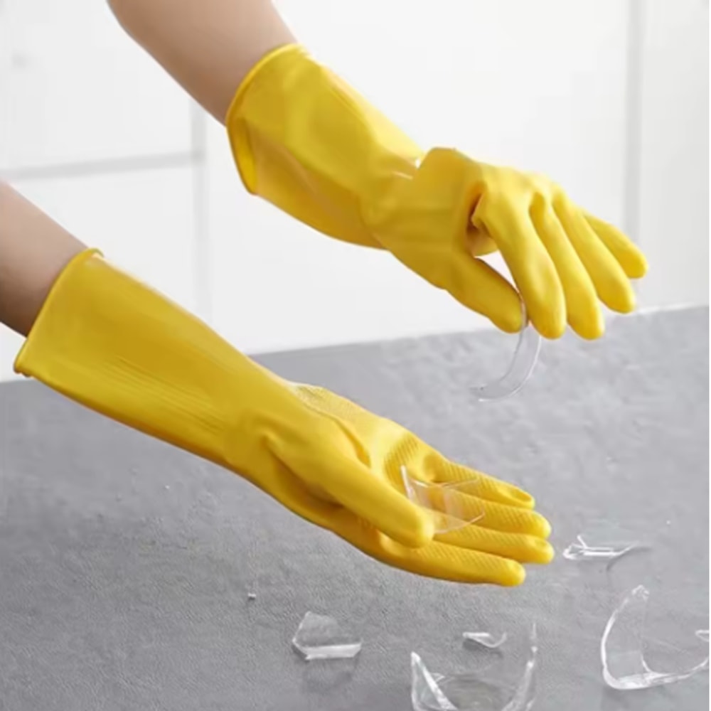 Thickened Rubber Gloves For Washing Dishes Waterproof Reusable Latex Cleaning Gloves 4