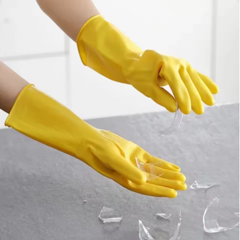 Thickened Rubber Gloves For Washing Dishes Waterproof Reusable Latex Cleaning Gloves 4