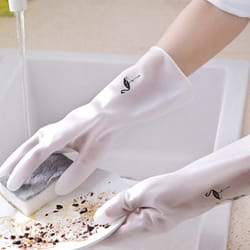 waterproof latex dishwashing gloves for kitchen laundry cleaning