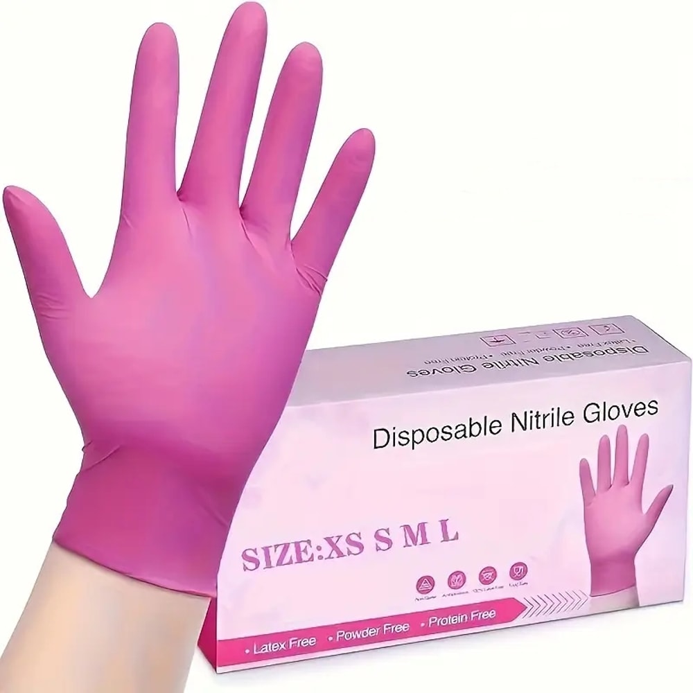 Nitrile Gloves Latex Free Disposable Gloves For Kitchen Beauty And Cleaning 0