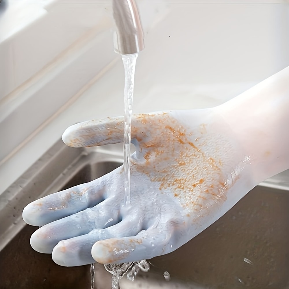 Durable Dishwashing Gloves for Kitchen Cleaning and Household Chores