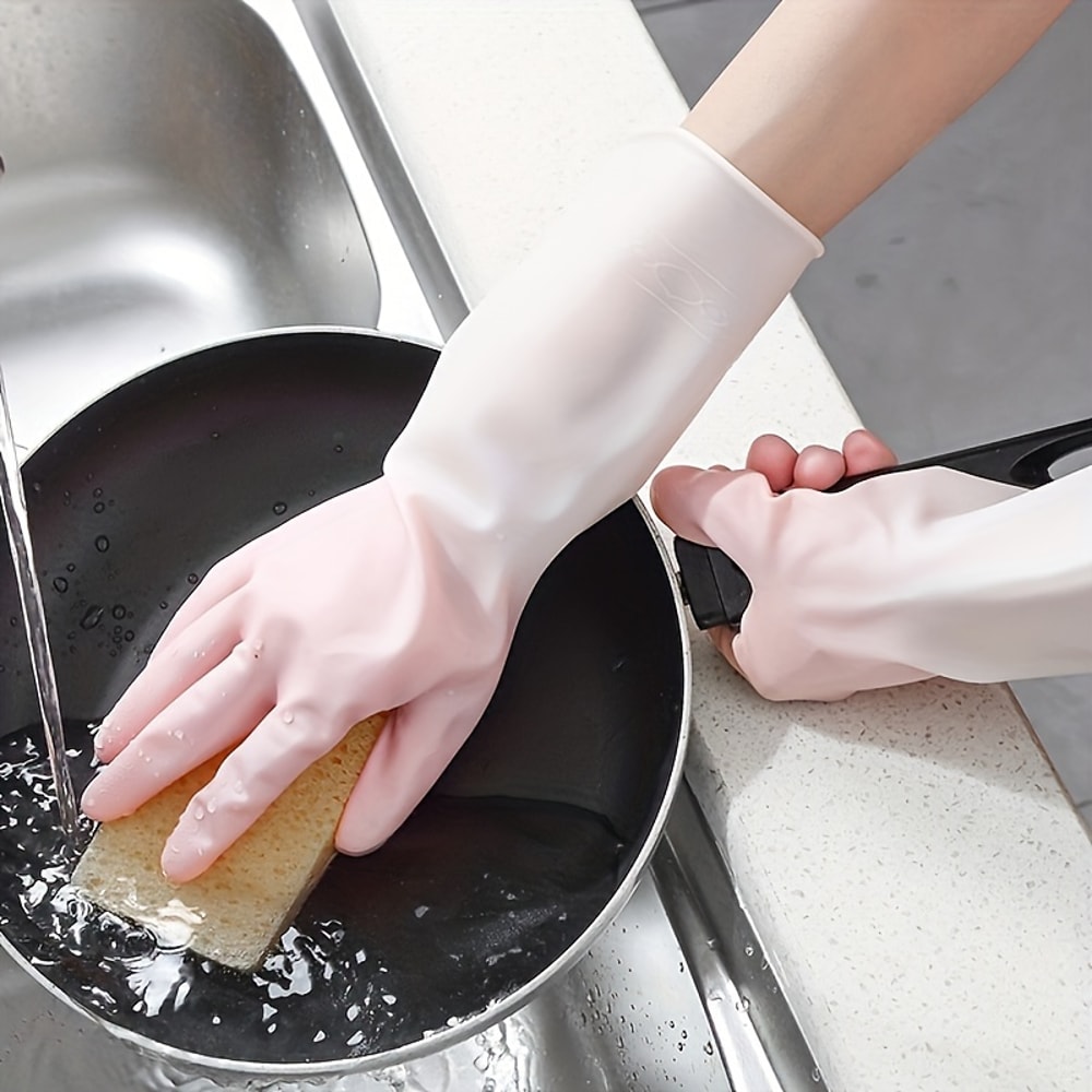 Durable Dishwashing Gloves for Kitchen Cleaning and Household Chores