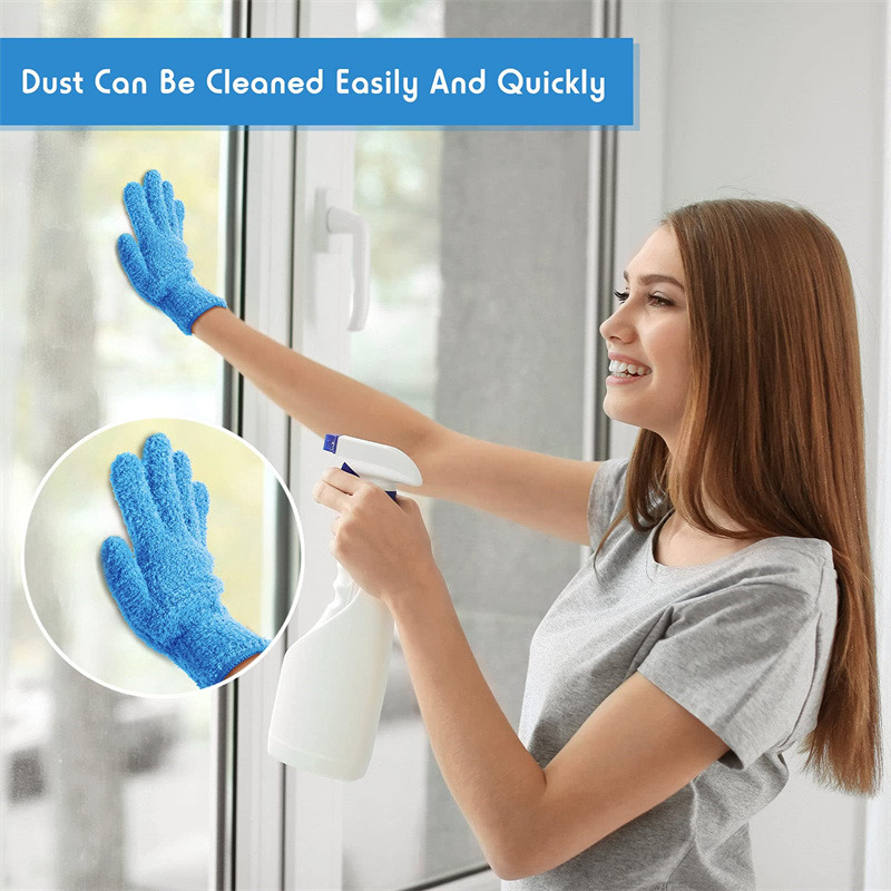 Microfiber Cleaning Gloves For Car Dusting And Home Cleaning 1
