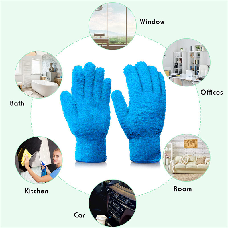 Microfiber Cleaning Gloves For Car Dusting And Home Cleaning 3