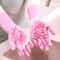 Silicone Dishwashing Gloves For Reusable Kitchen Pet And Car Cleaning 0