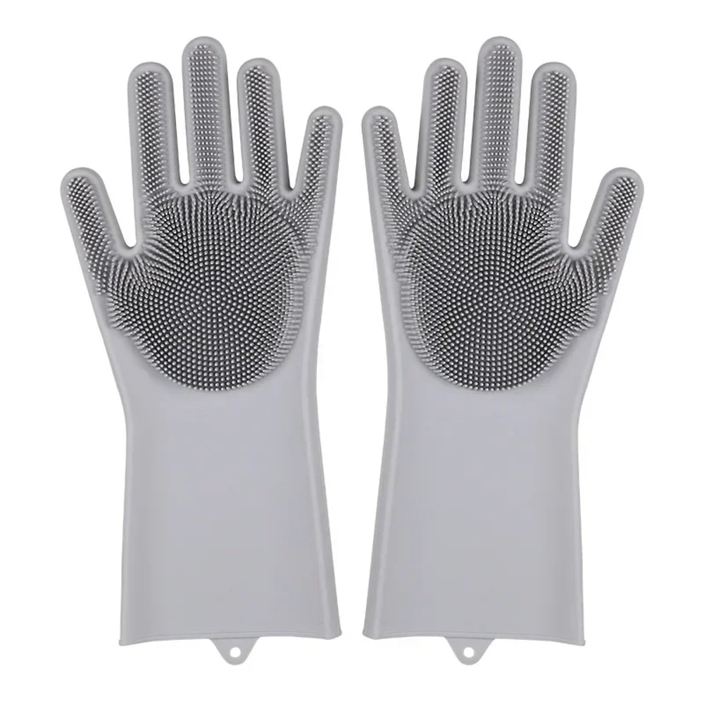 Silicone Dishwashing Gloves For Reusable Kitchen Pet And Car Cleaning 6