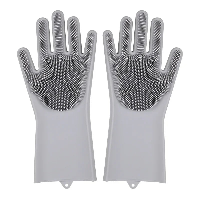 Silicone Dishwashing Gloves For Reusable Kitchen Pet And Car Cleaning 6