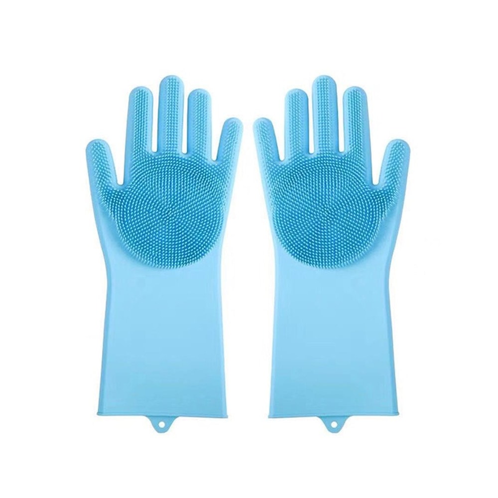 Silicone Dishwashing Gloves For Reusable Kitchen Pet And Car Cleaning 7