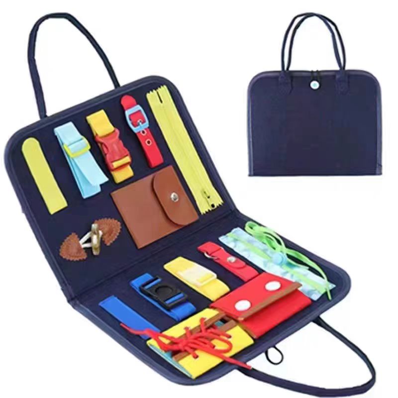 Montessori Busy Board Sensory Book for Toddler Travel Learning