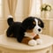 Realistic Bernese Mountain Dog Plush Toy Soft Stuffed Animal Dog Pillow