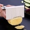 Stainless Steel Crinkle Cutter Potato Slicer for Wavy Fries and Veggies
