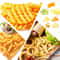Stainless Steel Crinkle Cutter Potato Slicer for Wavy Fries and Veggies
