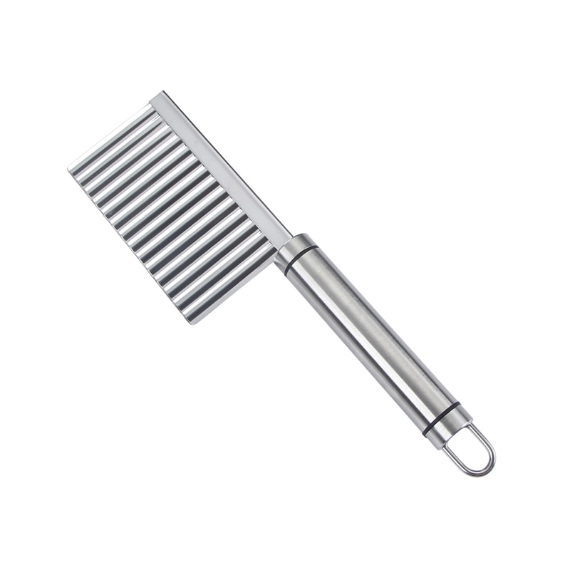 Stainless Steel Crinkle Cutter Potato Slicer for Wavy Fries and Veggies
