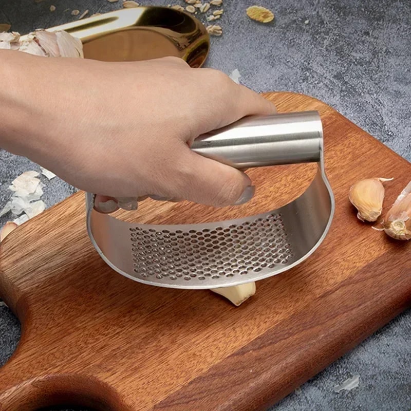 Stainless Steel Garlic Press Rocker Manual Garlic Mincer 1
