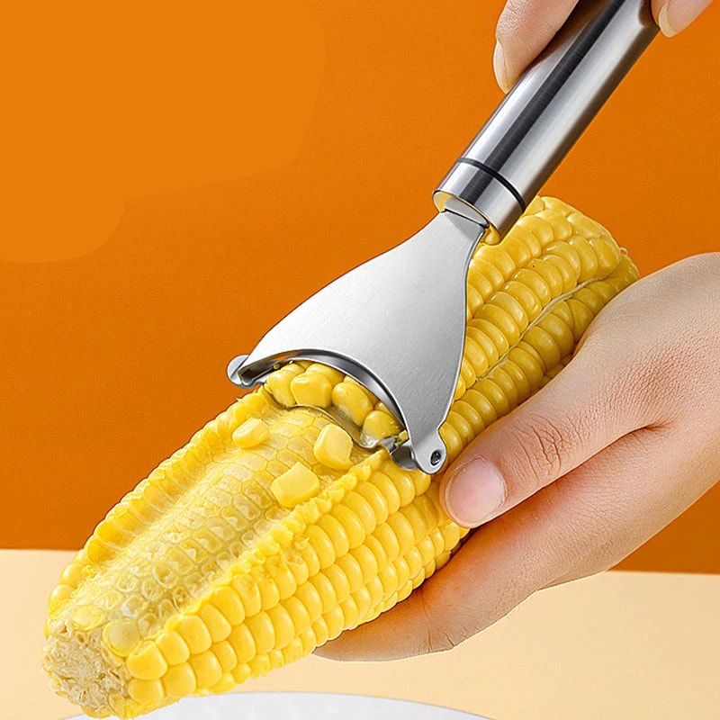 Easy Grip Corn Peeler and Corn Stripper Stainless Steel Cob Cutter
