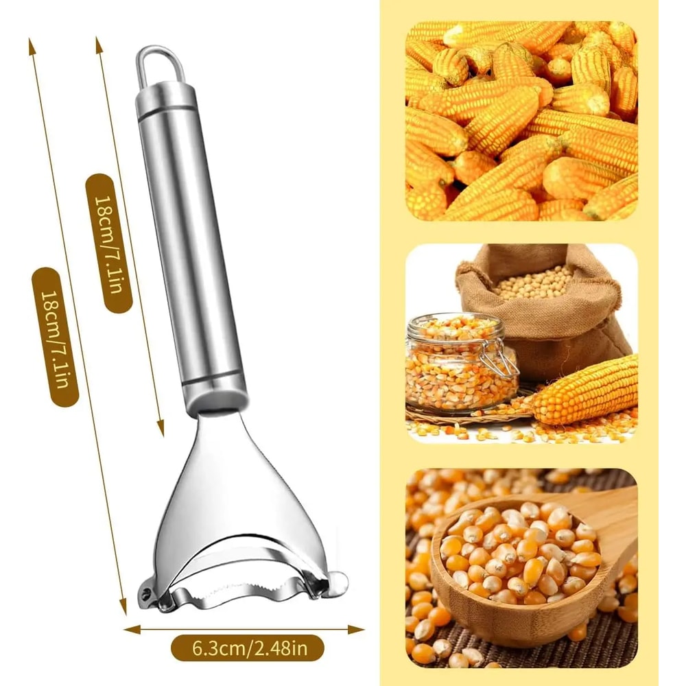 Easy Grip Corn Peeler and Corn Stripper Stainless Steel Cob Cutter