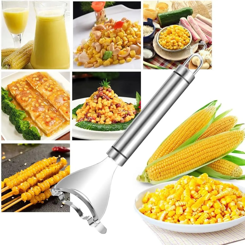 Easy Grip Corn Peeler and Corn Stripper Stainless Steel Cob Cutter