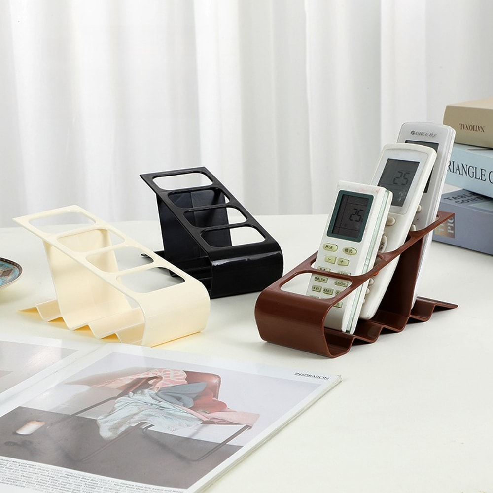 Remote Control Organizer With Anti Slip Base For TV Remotes And Phones 0