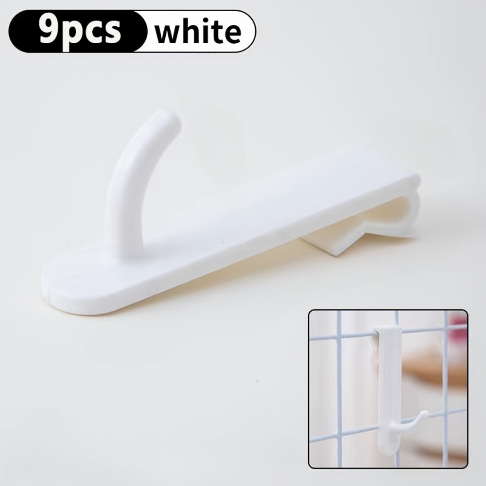 Wire Grid Hooks for Bathroom Storage Rack, Jewelry Display and Home Office Organizer