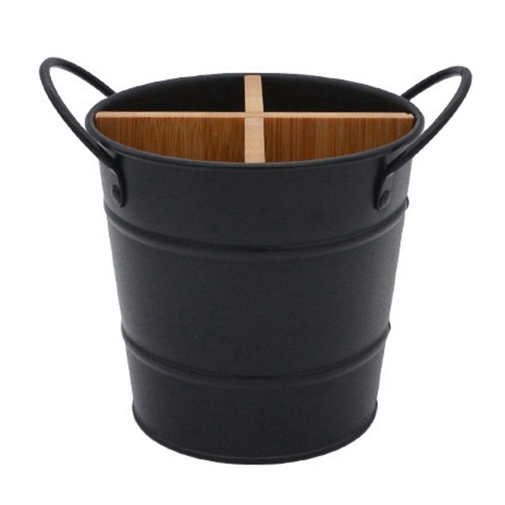 Bamboo Utensil Organizer With Drain Tray Chopstick Holder And Cutlery Stand 7